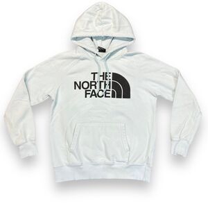 The North Face Womens Hoodie Hooded Sweatshirt Pullover Light Blue Small